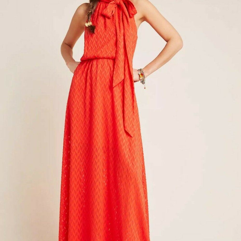 Anthro Sachin & Babi Red Cecelia Maxi Dress